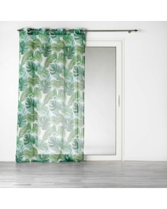 Panneau a oeillets 140 x 240 cm voile sable imprime rio Blanc