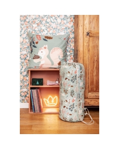 Couette imprimée réversible 140 x 200 cm + 1 taie d'oreiller 60 x 60 cm coton imprimé Tamia Multicolore