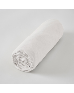 Drap housse 180 x 200 cm – Lin lavé Soline Craie - Bonnet 30 cm