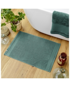 Tapis de bain 50 x 70 cm éponge unie garance emeraude Vert foncé
