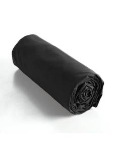 Drap housse coton luxe 140 x 190 cm bonnet 30 cm Ambre Noir