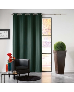 Rideau a oeillets 140 x 240 cm occultant uni mezzo Vert