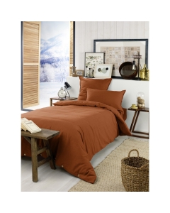 Housse de couette chaude en flanelle 140 x 200 cm Candice Orange