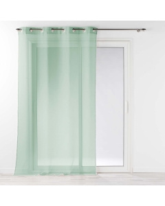 Voilage à oeillets 140 x 240 cm liseré blanc Louise Vert sauge