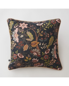 coussin déhoussable 45 x 45 cm velours de coton imprimé alix