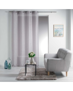 Panneau a oeillets 140 x 240 cm voile sable raye esther Taupe