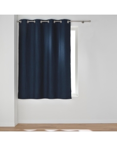 Rideau a oeillets 140 x 180 cm 100% occultant thermique Crepuscule Bleu