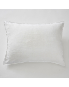 Taie d'oreiller 50 x 70 cm lin lavé soline craie Blanc