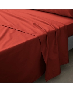 Drap plat 1 pers. 180 x 290 cm percale de coton 78 fils Tomette
