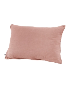Taie d'oreiller en double gaze de coton – 50 x 70 cm – Rose pêche