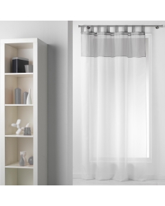 Panneau a passants 140 x 240 cm voile bicolore duo Blanc/Gris