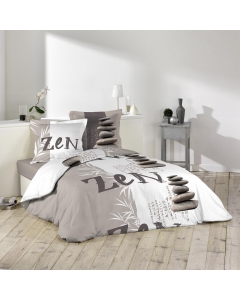 parure 3 p. 240 x 220 cm imprime 42 fils allover galets zen