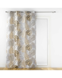 Rideau grande hateur à oeillets 140 x 280 cm polyester imprime metallise mogador Sans