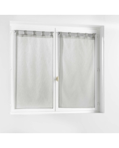 Paire droite passants 2 x 60 x 160 cm polycoton selena Gris