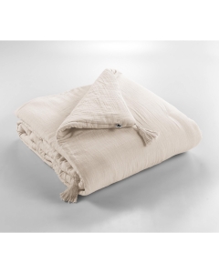 Edredon gaze de coton 150 x 150 cm gaïa pampa Naturel