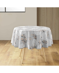Nappe ronde (0) 180 cm polyester imprime manola Gris