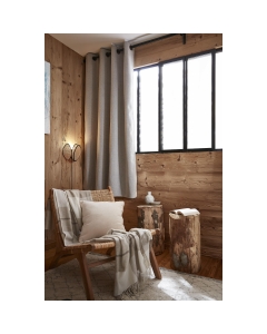 Rideau petite hauteur 140 x 180 cm occultant doublé polaire Bjorn Beige