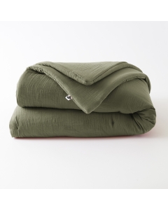 Édredon 180 x 240 cm - Double Gaze de Coton 125 gr/m² - Uni Gaïa Romarin