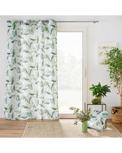 Rideau à œillets 140 x 260 cm en polyester imprimé - Modèle Éléonore