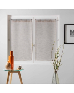 Paire droite anneaux 2 x 60 x 160 cm voile tisse milza Beige