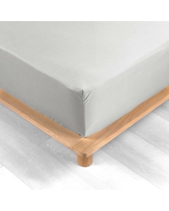 Drap housse queen size 160 x 200 cm bonnet 30 cm percale de coton 78 fils Blanc