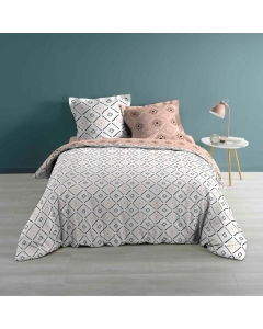 Parure 3 p. 240 x 220 cm imprime 57 fils allover tahina Rose
