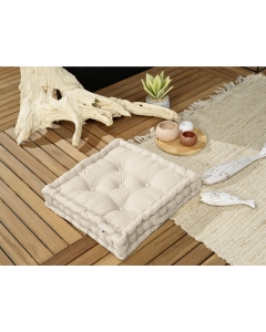 Coussin de sol 50 x 50 x 10 cm Déperlant anti UV Beige