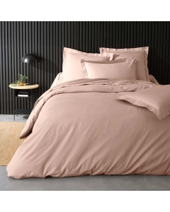 Housse de Couette Rose en Percale de Coton - Douceur et Élégance 240 x 220 cm