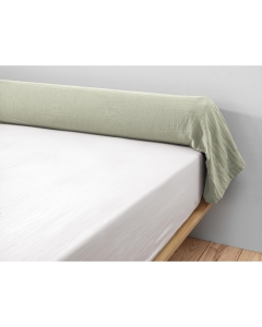 Taie de traversin gaze de coton Bio 85 x 185 cm vert d'eau