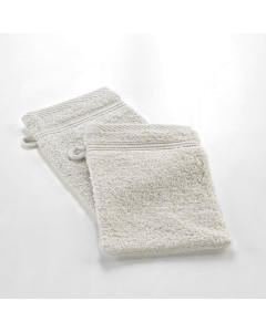2 gants de toilette 15 x 21 cm eponge unie tendresse Lin