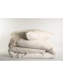Housse de couette 240 x 220 cm velours uni Velina Ivoire