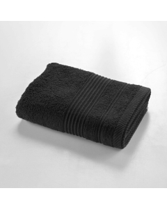 Serviette de toilette 50 x 90 cm eponge unie tendresse Noir