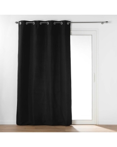 Rideau tamisant 135 x 260 cm isolant thermique Micropolar Noir