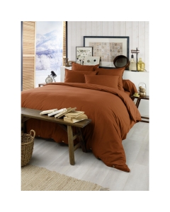 Housse de couette chaude en flanelle 260 x 240 cm Candice Orange