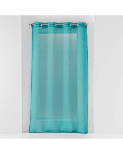 Voilage petite hauteur 140 x 180 cm voile sablé Sandra Bleu