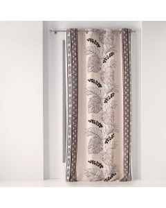 rideau a oeillets 140 x 260 cm polyester imprime metallise kalahari