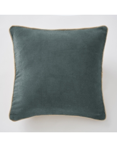 Coussin déhoussable 45 x 45 cm velours de coton césar ardoise Gris foncé