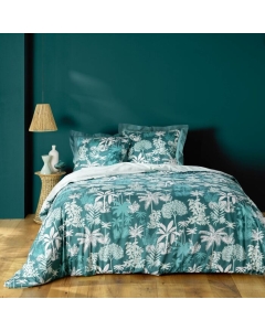 Parure 3 p. 240 x 220 cm polycoton 52 fils Scarlett Emeraude