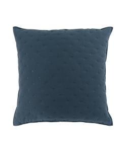 Housse de coussin 60 x 60 cm microfibre bicolore Mellow chic Bleu/blanc
