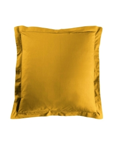 Taie d'oreiller 63 x 63 cm uni 57 fils lina  +point bourdon Curry