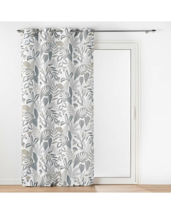 Rideau a oeillets grande hauteur 140 x 280 cm polyester iprimé Tilda Blanc