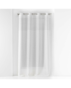 Panneau a oeillets 140 x 240 cm voile tisse+top raye medina Sans