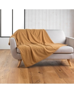 Plaid chaud 125 x 150 cm bouclette unie Wooly Camel