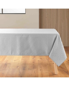 Nappe rectangle 140 x 250 cm jacquard enduit azuline Gris