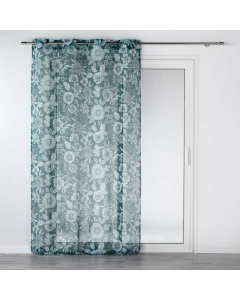 Panneau a oeillets 140 x 280 cm voile sable imprime milady Bleu