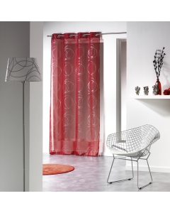 Panneau a oeillets 140 x 240 cm voile imprime argent bully Rouge