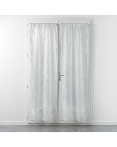 Paire droite passe tringle 2 x 70 x 200 cm voile sable applique filiane Blanc