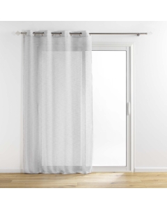 Voilage a oeillets 140 x 240 cm aspect brillant Sunline Gris/argent