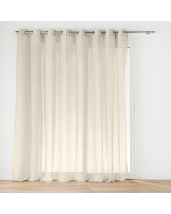 Voilage à œillets grande largeur 300 x 240 cm voile tissé Carlin