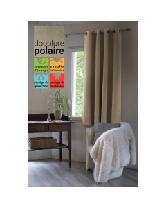 Lot de 4 rideaux occultants thermiques Inuit Pampa - 140 x 180 cm